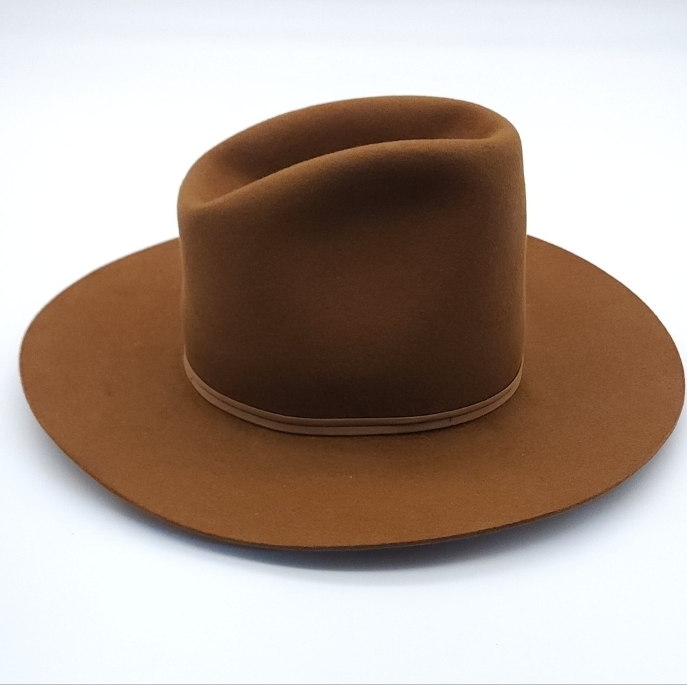 Thoroughbred Moleskin Brown Western Cowboy Hat Yellowstone Gunsmoke VTG 6 5/8 - Picture 6 of 14